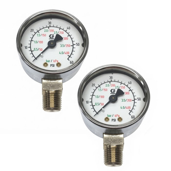 GRACO 101176 FLUID PRESS GAUGE PACK (x2)