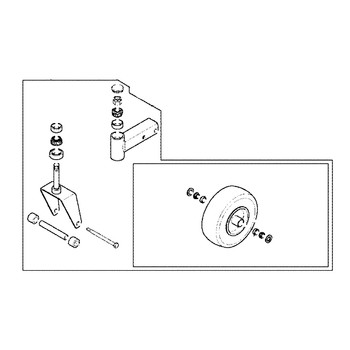 Scag CASTER WHEEL ASSEMBLY - SMT-52 46984 - Image 1