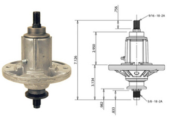 SPINDLE ASSEMBLY FOR JOHN DEERE - 12910