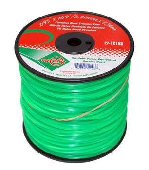 LINE TRIMMER .095 769' MED SPOOL QUAD GREEN - (UNIVERSAL) - 12193