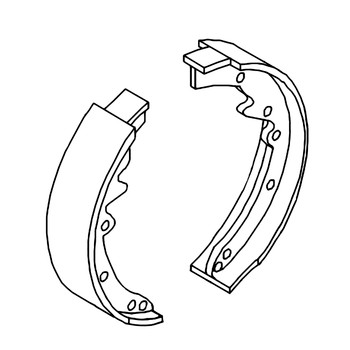 HUSTLER BRAKE SHOE SET -158 AF 072710 - Image 1