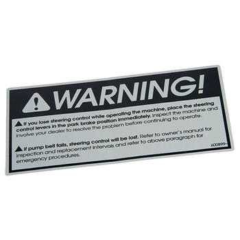 HUSTLER DECAL PUMP BELT WARNING 600899 - Image 1