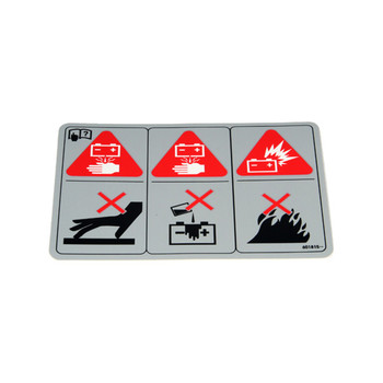 HUSTLER 601815 - BATTERY WARNING DECAL - HUSTLER MOWERS 601815