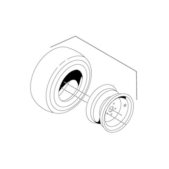 BRIGGS & STRATTON part 5104029YP - TIRE/WHEEL ASM, 24X12 (OEM part)