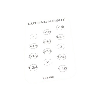 Scag DECAL, CUT HEIGHT 485390 - Image 1