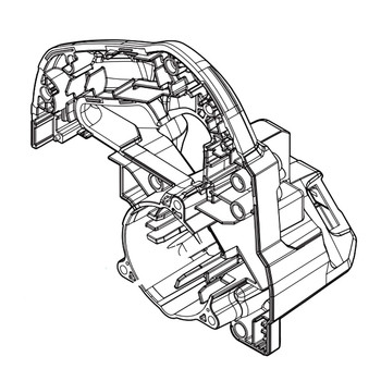 MAKITA 140C51-0 - MOTOR HOUSING CPL - Image 1