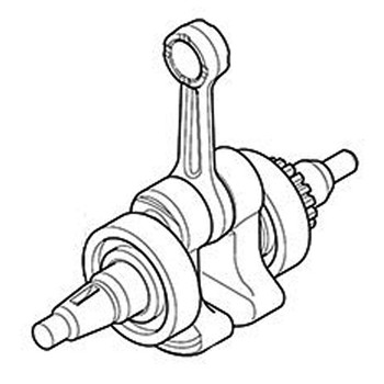 MAKITA 126576-0 - CRANKSHAFT ASSEMBLY BBX7600 - Authentic OEM part