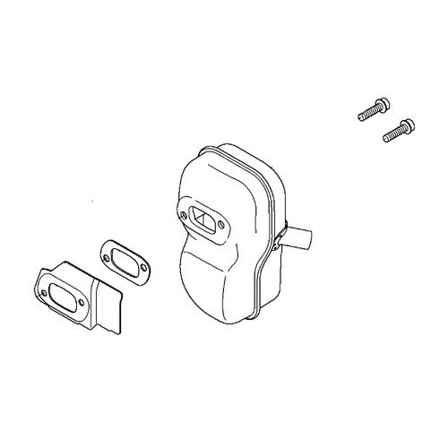 HUSQVARNA Muffler Kit New Baffle 574381105 Image 1 HUSQVARNA Muffler Kit New Baffle 574381105 Image 1