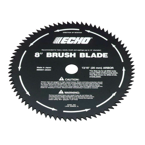 ECHO 80-TOOTH BRUSH BLADE 8" DIAMETER 20MM ARBOR 69500120331 - Image 1