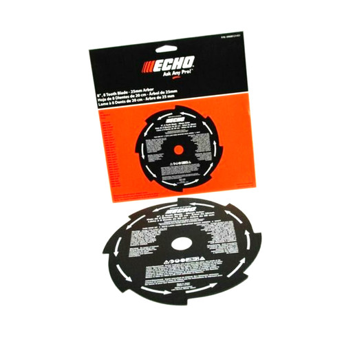 ECHO 8-TOOTH GRASS & WEED BLADE 8" DIAMETER 25MM ARBOR 69600121431 - Image 2