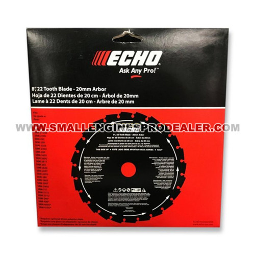 ECHO 99944200131 - 22-TOOTH CLEARING SAW BLADE 8" DIAMETER 20MM ARBOR-image2