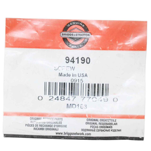 BRIGGS & STRATTON part 94190 - SCREW - (OEM part)