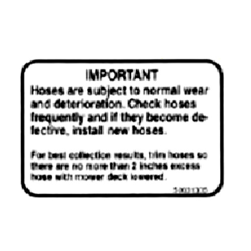 Husqvarna 599348817 - Decal Decal Hose Wear - Original OEM part