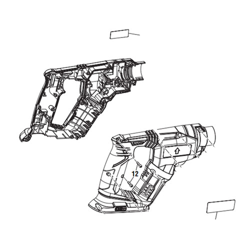 RYOBI/RIDGID 203529002 - ASSEMBLY HOUSING WITH LABELS (Original OEM part)