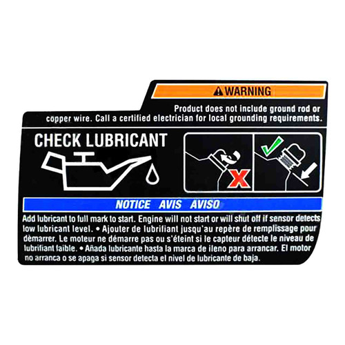 940708026 - LUBRICANT LABEL - UTI2100 (HOMELITE ORIGINAL OEM)