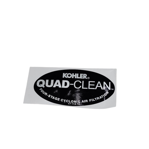 KOHLER 17 113 75-S - DECAL; QUAD CLEAN SILVER (Authentic OEM Part)