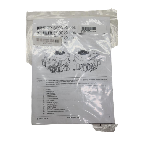 KOHLER 32 690 03 - SM, KT715-KT745 7000 SERIES (Authentic OEM Part)