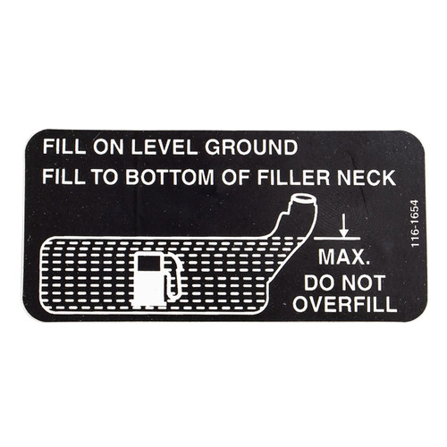 116-1654 - DECAL-FUEL FILL - (TORO ORIGINAL OEM)