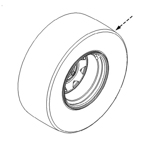 140-7981 - WHEEL AND TIRE ASM - (TORO ORIGINAL OEM) - Image 1