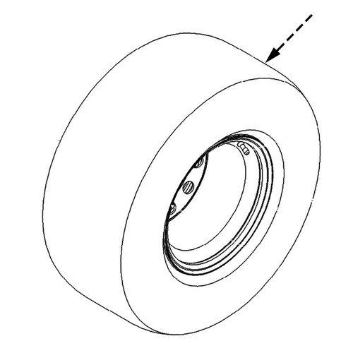 145-1923 - WHEEL AND TIRE ASM - (TORO ORIGINAL OEM) - Image 1