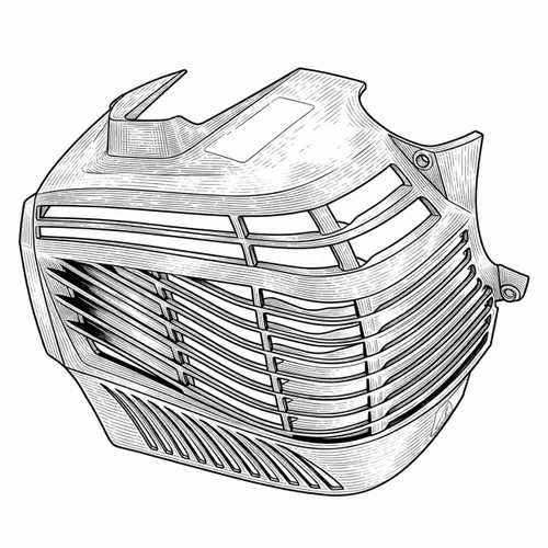 312758004 ENGINE COVER WITH LABELS Part # ENGINE COVER WITH LABELS (HOMELITE ORIGINAL OEM)