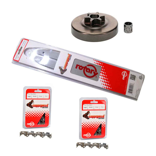 12" Bar Chain(x2) And Complete Sprocket Kit For STIHL MS 193 Chainsaw