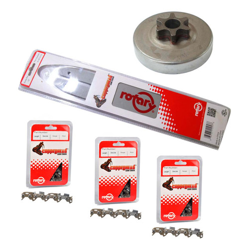 12" Bar Chain(x3) And Sprocket Kit For STIHL MS 200 Chainsaw