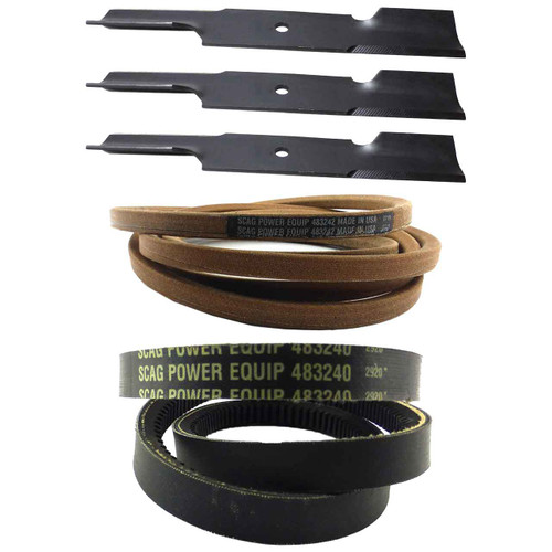 Scag Tiger Cat 52V Deck Drive Belts & Blade Kit OEM