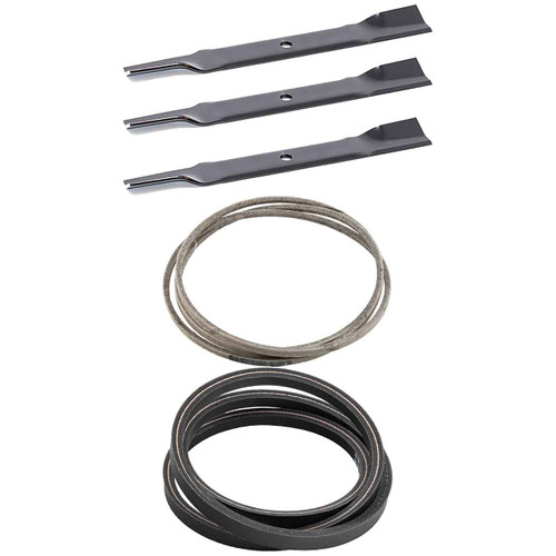Hustler Raptor 52" Blades x3 & Belts Kit OEM (M-F-CW)