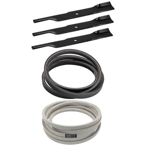 Hustler Raptor SDX 54" 797696 Blades x3 & Belts Kit OEM (H-F-CW)