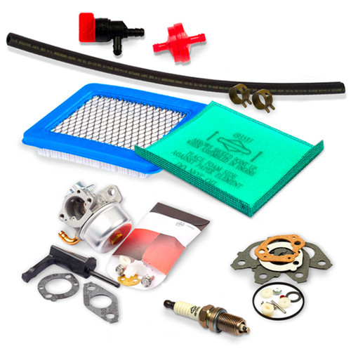 591299 Carburetor 491588S Air Filter 493537S Air Filter Foam 491055S Spark Plug 698180 Fuel Shut Off Valve