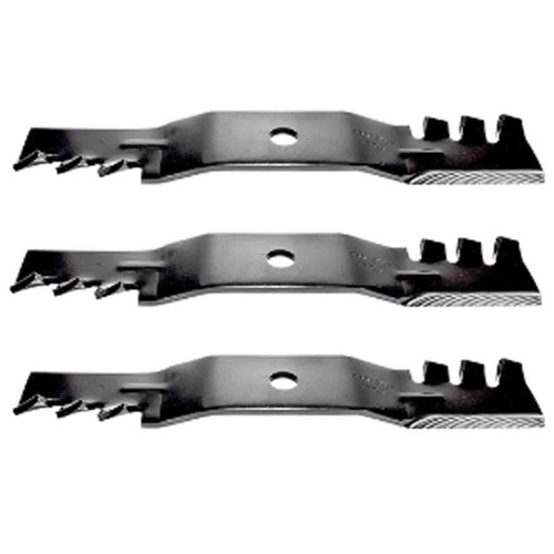 17" Universal Mulching Blade Kit(3 Pack) For Replace John Deere OEM Blade M136194 - .904" Center Hole