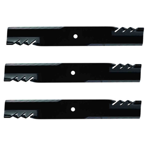 21" Universal OEM 596-347 Oregon Blade Kit(3 Pack) 5/8" Center Hole 3" Width 0,203" Thickness 1" Air Lift - Image 1