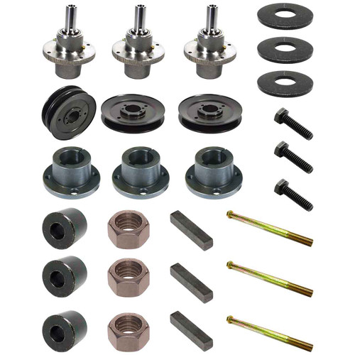 Complete Spindle Kit With Pulleys For Scag Tiger Cat II 61" Model STCII61V-36BV Complete Spindle Kit With Pulleys For Scag Tiger Cat II 61" Model STCII61V-36BV