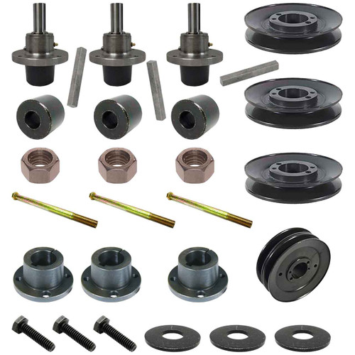 Complete HD Spindle Kit With Pulleys For Scag Turf Tiger II 61" Model STTII61V-38CHEFI