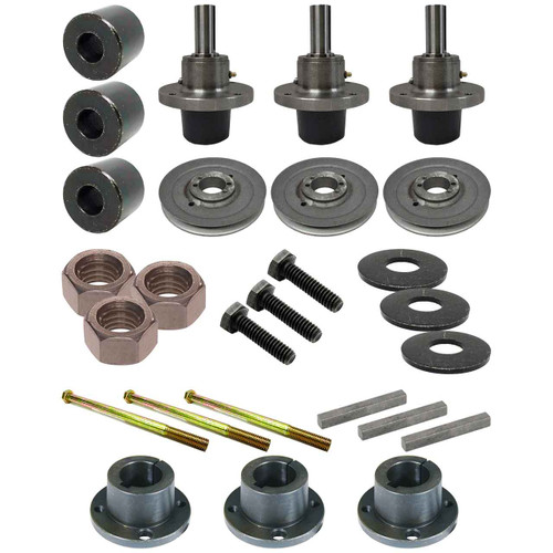 Complete HD Spindle Kit With Pulleys For Scag Turf Tiger II 61" Model STTII61V-25KBD