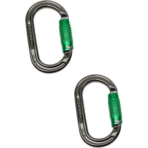 Titanium And Green A327 CARABINERS (2-Pack) From DMM