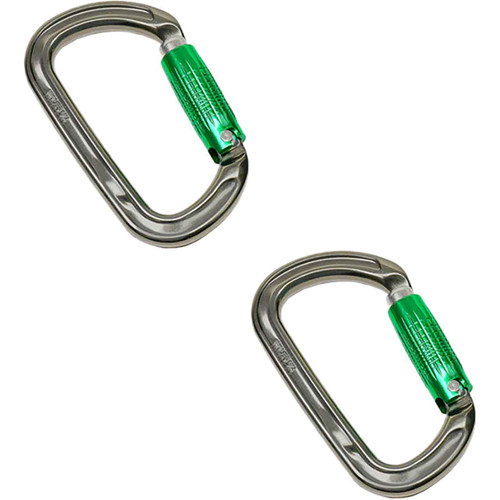Titanium And Green A337 CARABINERS (2-Pack) From DMM
