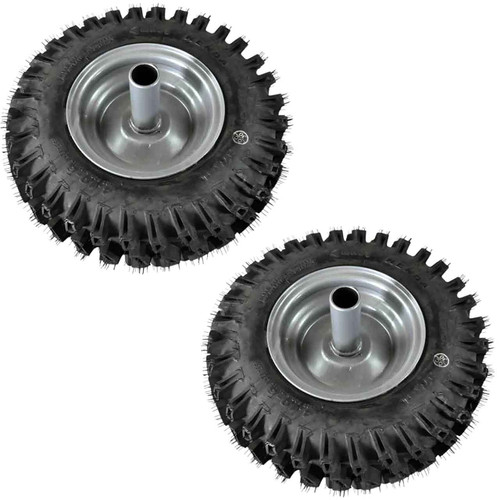 53124HS Husqvarna OEM WHEEL.13X4.RH.SILVER.K478.SNOW 580627701 (2 Pack)