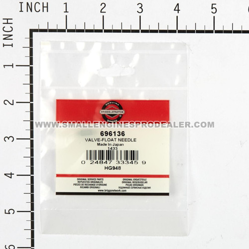 BRIGGS & STRATTON VALVE-FLOAT NEEDLE 696136 - Image 3 BRIGGS & STRATTON VALVE-FLOAT NEEDLE 696136 - Image 3