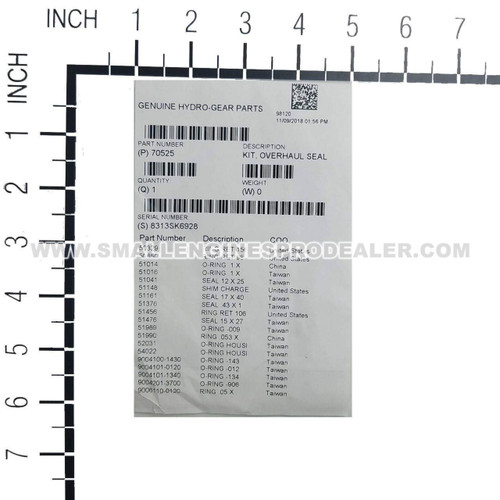 Hydro Gear Kit Overhaul Seal 70525 - Image 4