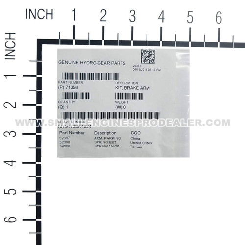 HYDRO GEAR 71356 - KIT BRAKE ARM - Image 7 HYDRO GEAR 71356 - KIT BRAKE ARM - Image 7