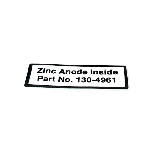 ONAN 98-7541 - ZINC ANODE LABEL ONAN/CUMMINS - Original OEM part