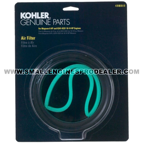 Kohler Kit: Air Filter/Pre-Cleaner 25 883 03-S1 Image 1