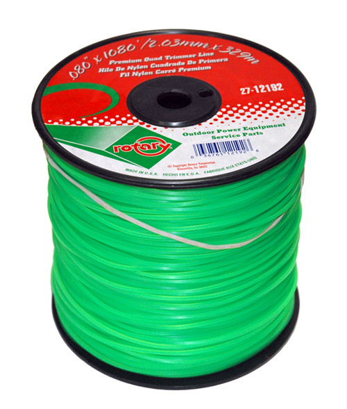 LINE TRIMMER .080 1080' MED SPOOL QUAD GREEN - (UNIVERSAL) - 12192