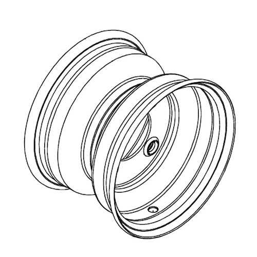 HUSTLER 605262 - WHEEL 8 X 5.38 4 X 4 SILVER - HUSTLER MOWERS 605262