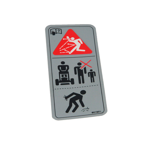 HUSTLER 601931 - DECAL THROWN OBJECTS - HUSTLER MOWERS 601931