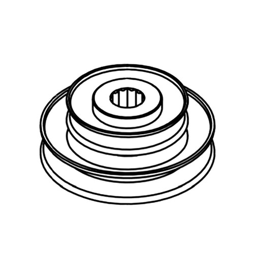 HUSTLER 601481 - DOUBLE PULLEY 5.03/3.5 OD - HUSTLER MOWERS 601481