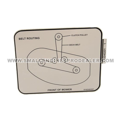 REDMAX 510240201 - DECAL BELT ROUTING - Image 1 