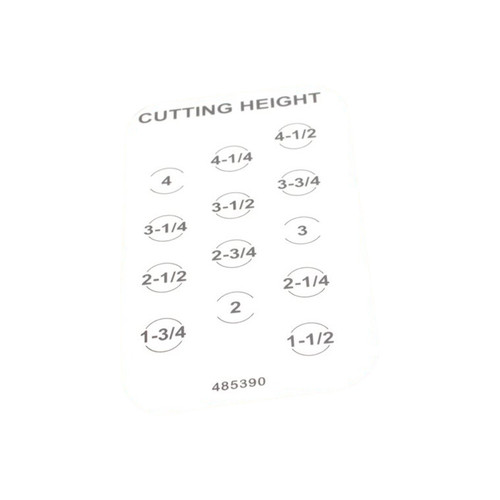 Scag DECAL, CUT HEIGHT 485390 - Image 1